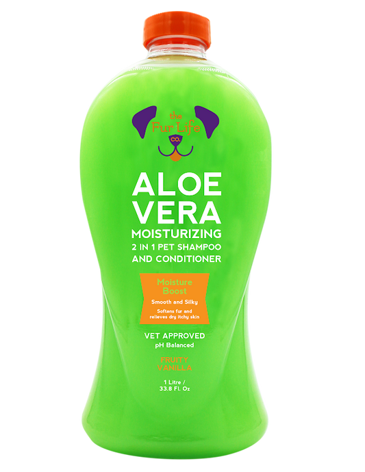 ALOE VERA MOISTURIZING 2 IN 1 PET SHAMPOO & CONDITIONER 1 Liter